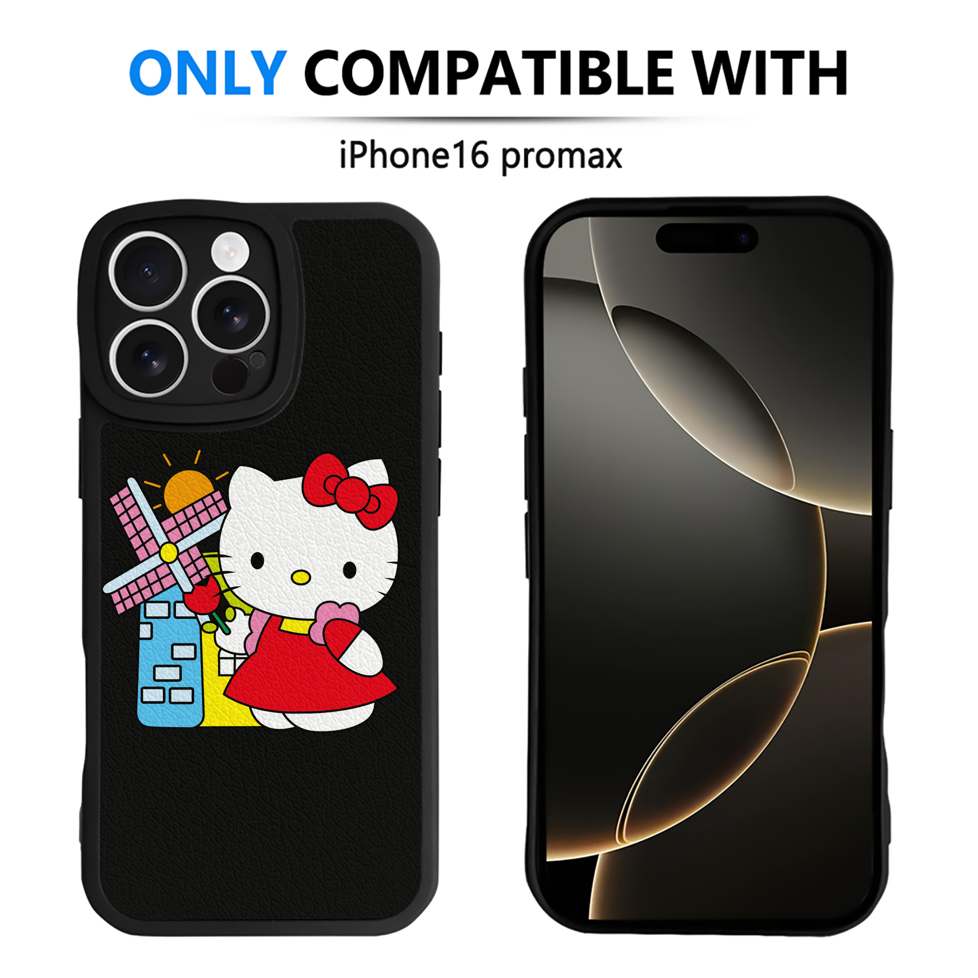 （画像用） Hello Kitty ハローキティ 【iPhone 16シリーズ対応】シリコンスマホケース（レザー調） 材質：シリコン